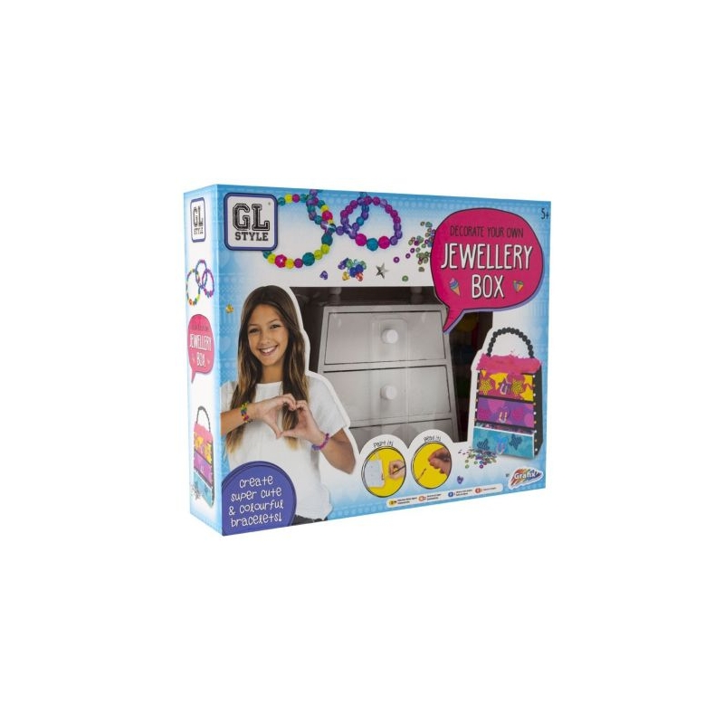 JEWELLERY BOX Decorate Your Own Age 5+  Boxed (Was £6.99)