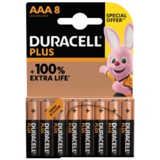 DURACELL Plus Batteries AAA 8's I/cd