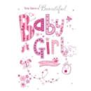 GREETING CARDS,Baby Girl 6's Booties & Butterflies