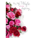 BIRTHDAY CARDS,Wife Birthday 6's Floral