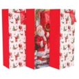 GIFT BAGS,Traditional Santa (Bottle) 3's (Was 4.99)