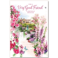 VERY GOOD FRIEND CARDS,6'S Floral Garden Path
