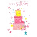 GREETING CARDS,Birthday 6's Presents & Stars