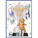 FATHER'S DAY CARDS,Father's Day 6's Teddy & Trophy