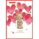 VALENTINE'S CARDS,Open 6's Teddy & Hearts