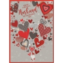 VALENTINE'S CARDS,Husband 6's Multi Pattern Hearts