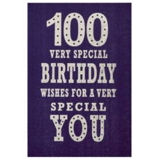 AGE 100 CARDS, 6's Male Text