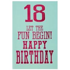 AGE 18 CARDS 6's Female Text