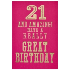 AGE 21 CARDS, 6's Female Text