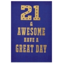 AGE 21 CARDS, 6's Male Text
