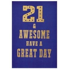 AGE 21 CARDS, 6's Male Text