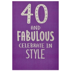 AGE 40 CARDS, 6's Female Text