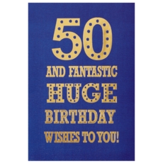 AGE 50 CARDS, 6's Male Text