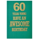 AGE 60 CARDS, 6's Male Text