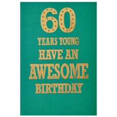 AGE 60 CARDS, 6's Male Text
