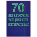 AGE 70 CARDS, 6's Male Text