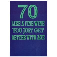 AGE 70 CARDS, 6's Male Text