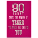 AGE 90 CARDS,6's Female Text