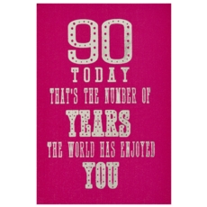 AGE 90 CARDS,6's Female Text