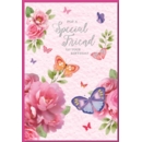 GREETING CARDS,Special Friend 6's Butterflies & Roses