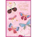 GREETING CARDS,Get Well 6's Multi Coloured Butterflies