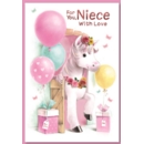BIRTHDAY CARDS,Niece 6's Pony & Balloons (Was 0.89)