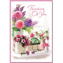 GREETING CARDS,Thinking of You 6's Floral Vases