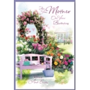 BIRTHDAY CARDS,Mother 6's Floral Garden Bench (Was 0.80)