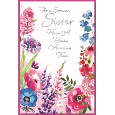 BIRTHDAY CARDS,Sister 6's Wild Flowers (Was 1.29)