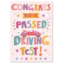 DRIVING TEST PASS CARDS, 6's Pink Car(Was 0.80)