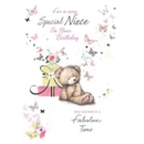 BIRTHDAY CARDS,Niece 6's Teddy & Butterflies