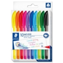 BALL PEN, Staedtler Ball 4320 Med, 10 Asst. Colours in H/pk