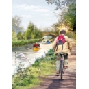 GREETING CARDS,Birthday 6's Canal Cyclist