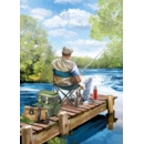 GREETING CARDS,Birthday 6's Fisherman