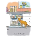 GREETING CARDS,Birthday 6's Eco cycle dog