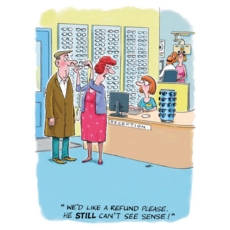 BIRTHDAY CARDS,6's Optician see sense
