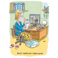 BIRTHDAY CARDS,Humour 6's Working from home