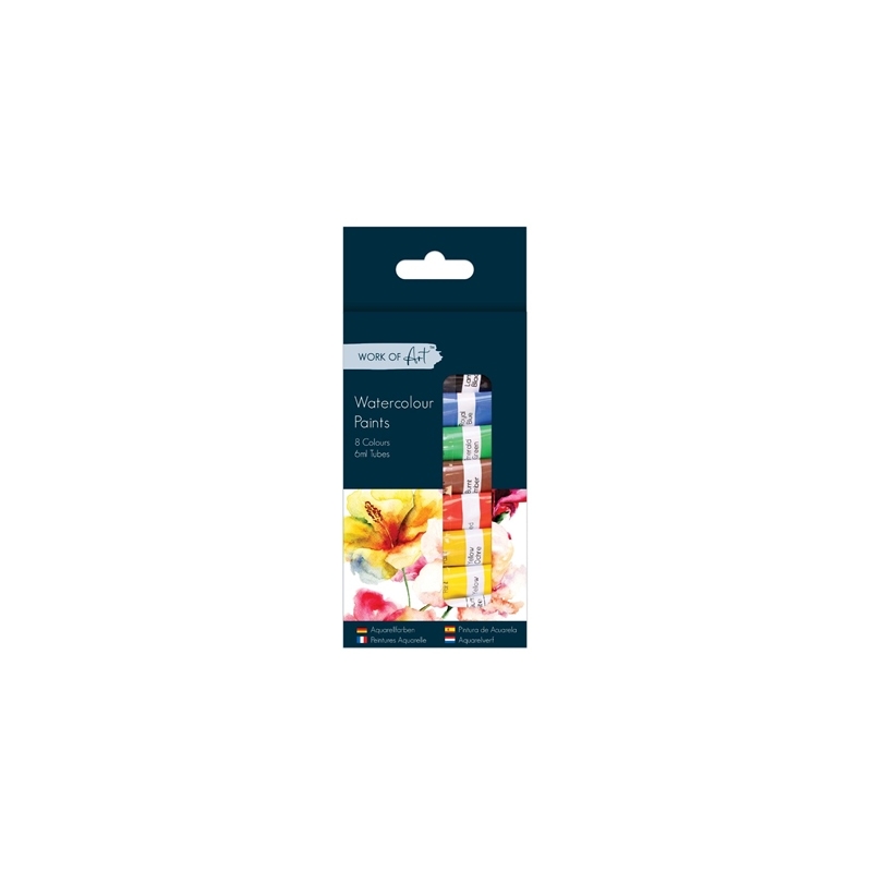 WATER COLOUR PAINT,8 x 6ml tubes