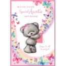 BIRTHDAY CARDS,Auntie 6's Teddy & Butterflies