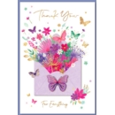 GREETING CARDS,Thank You 6's Floral Envelope