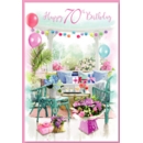 AGE 70 CARDS, 6's Female Floral Conservatory