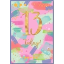 GREETING CARDS,Age 13 Female 6's Multicoloured Stripes