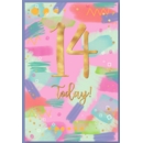 GREETING CARDS,Age 14 Female 6's Multicoloured Stripes