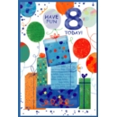 GREETING CARDS,Age 8 Male 6's Presents & Balloons
