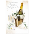 ANNIVERSARY CARDS,Sister & Bro in Law  Champagne & Flutes