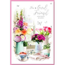GOOD FRIEND CARDS, 6's Floral Vases