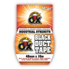 DUCT TAPE,Black 48mm x 10m H/pk