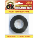 INSULATING TAPE, PVC, Black 18mm x 25m  I/cd