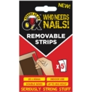 REMOVABLE STRIPS,Double Sided 20 x 40mm 10's I/cd