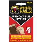 REMOVABLE STRIPS,Double Sided 20 x 40mm 10